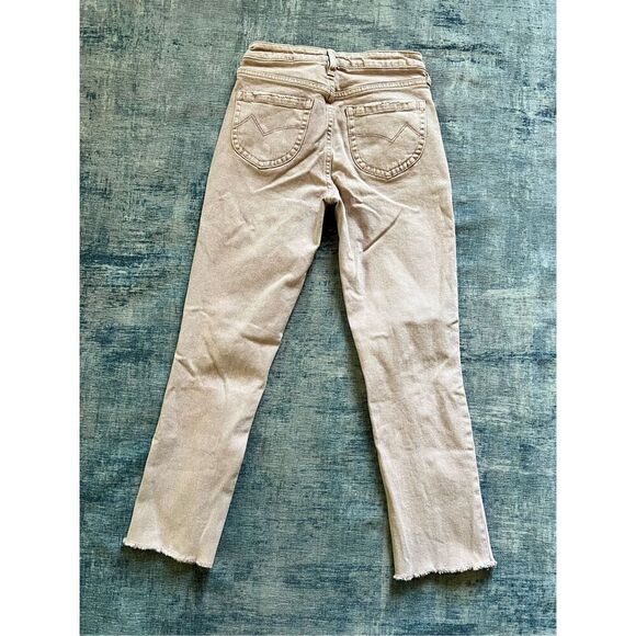 Cleo + Wolf Peach Distressed High Rise Straight Jeans Women's 25 x 27 - Picture 2 of 7